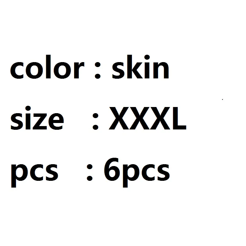 skin XXXL 6PC Женский период девушки женское нижнее белье короткие трусики для VIP лак для ногтей - Цвет: skin XXXL 6PC