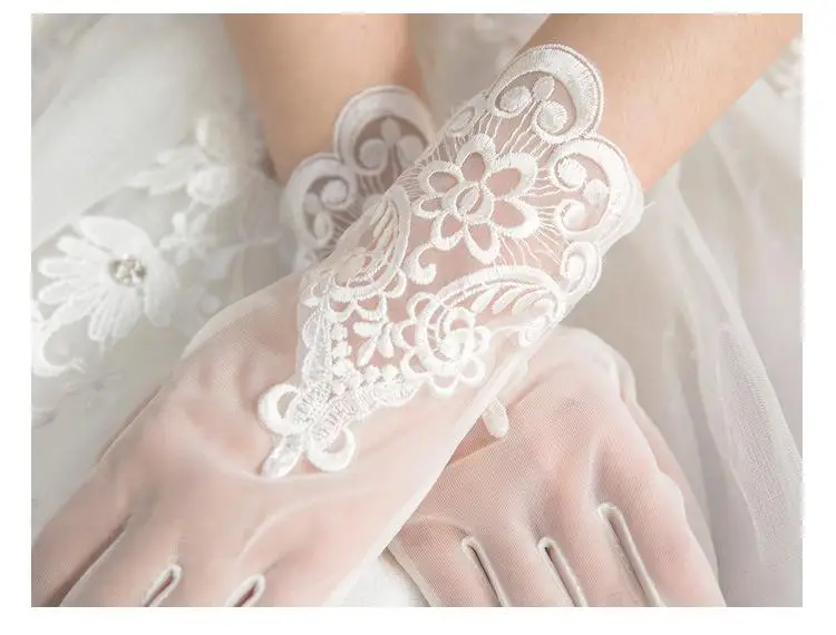 Короткие свадебные перчатки браслет-лента свадебные перчатки для Для женщин украшения к вечернему платью аксессуары для невесты