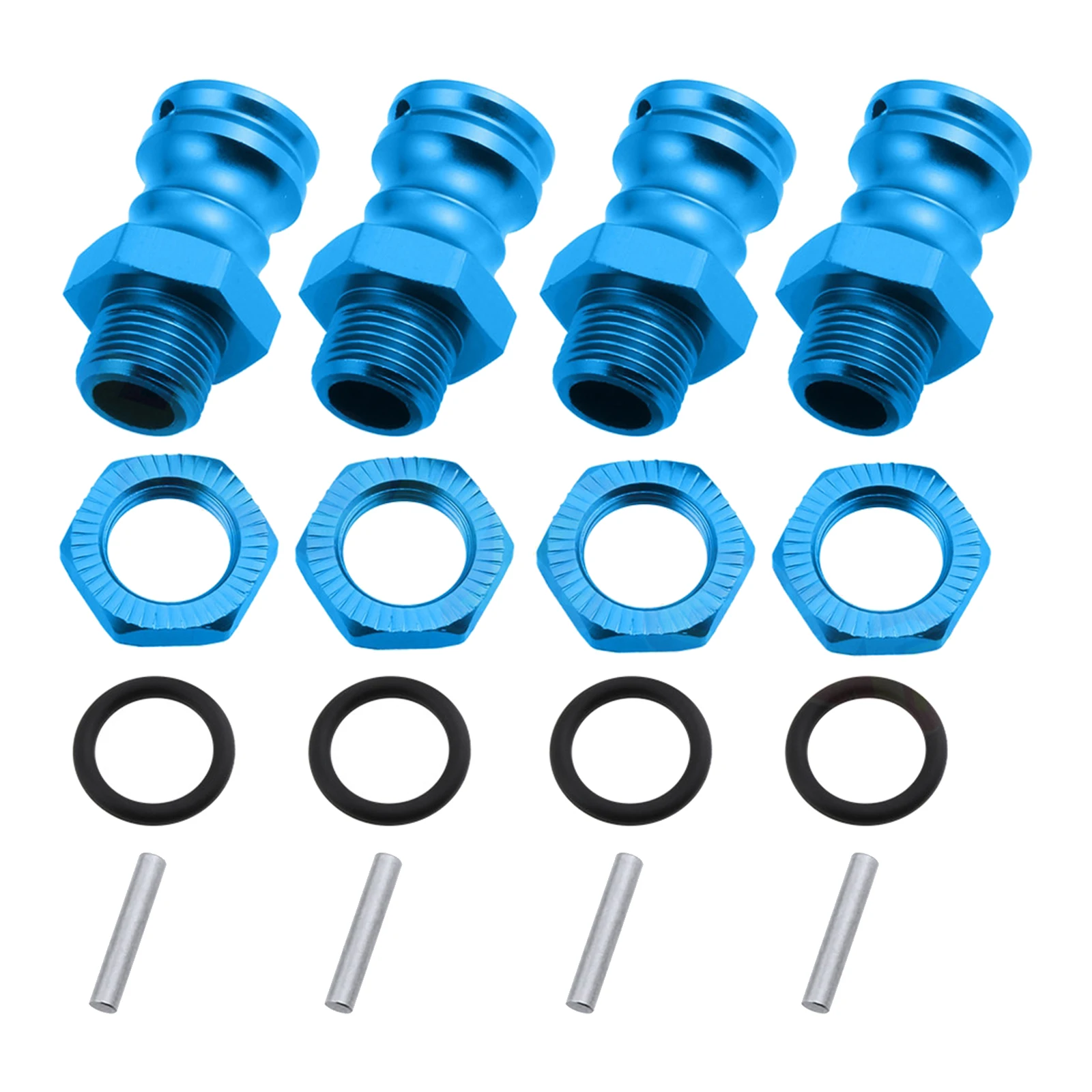 Set Di 12 Adattatori Per Mozzi Ruota RC Da 12 Mm A 17 Mm, In Lega Di Alluminio, Per Modelli Auto 1/10 E 1/8, Colore Argento, Pezzi Di Ricambio E Upgrade - 2