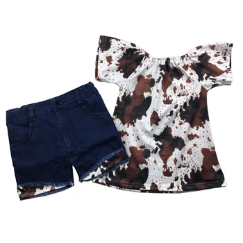 

hot sale girl short outfit fashion baby boutique summer clothes