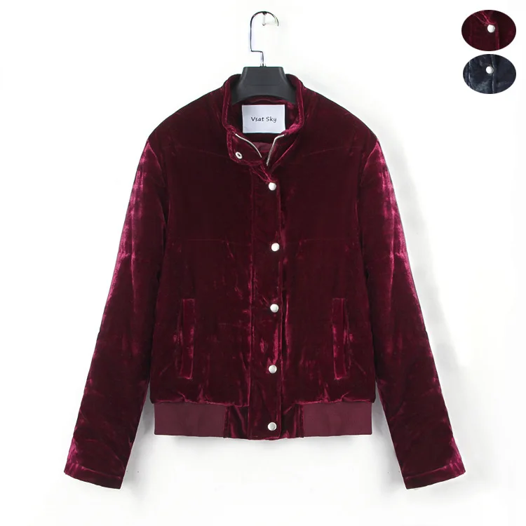

15c16 than You Think Upper Body Effect More Good! Velvet Thick Flight Suit down Coat Women Coat