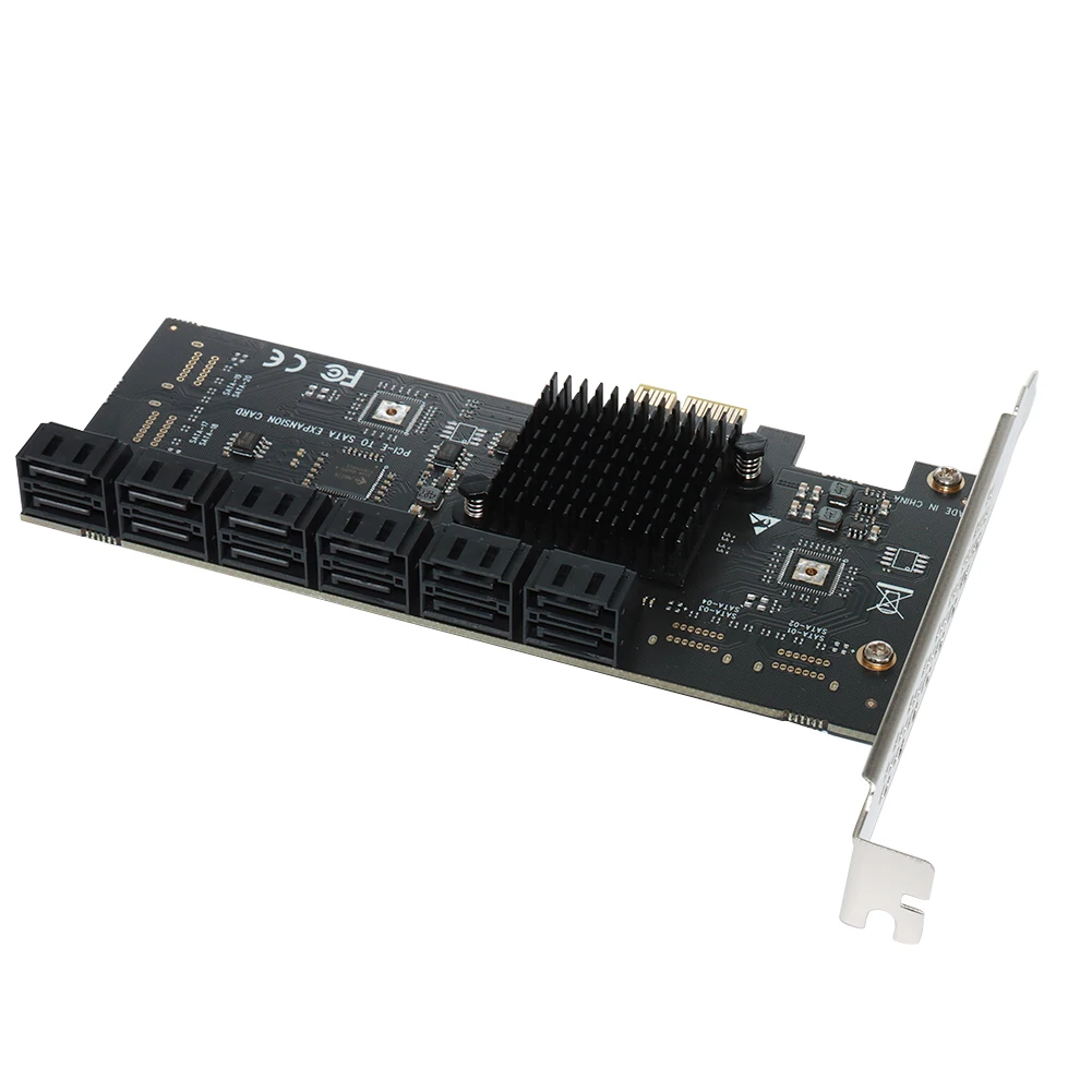 PCIe Adapter Card PCIe Expansion Card SA3112J PCIE Adapter 2/6/12/16/20 Port PCI-Express to SATA 3.0 Expansion Card