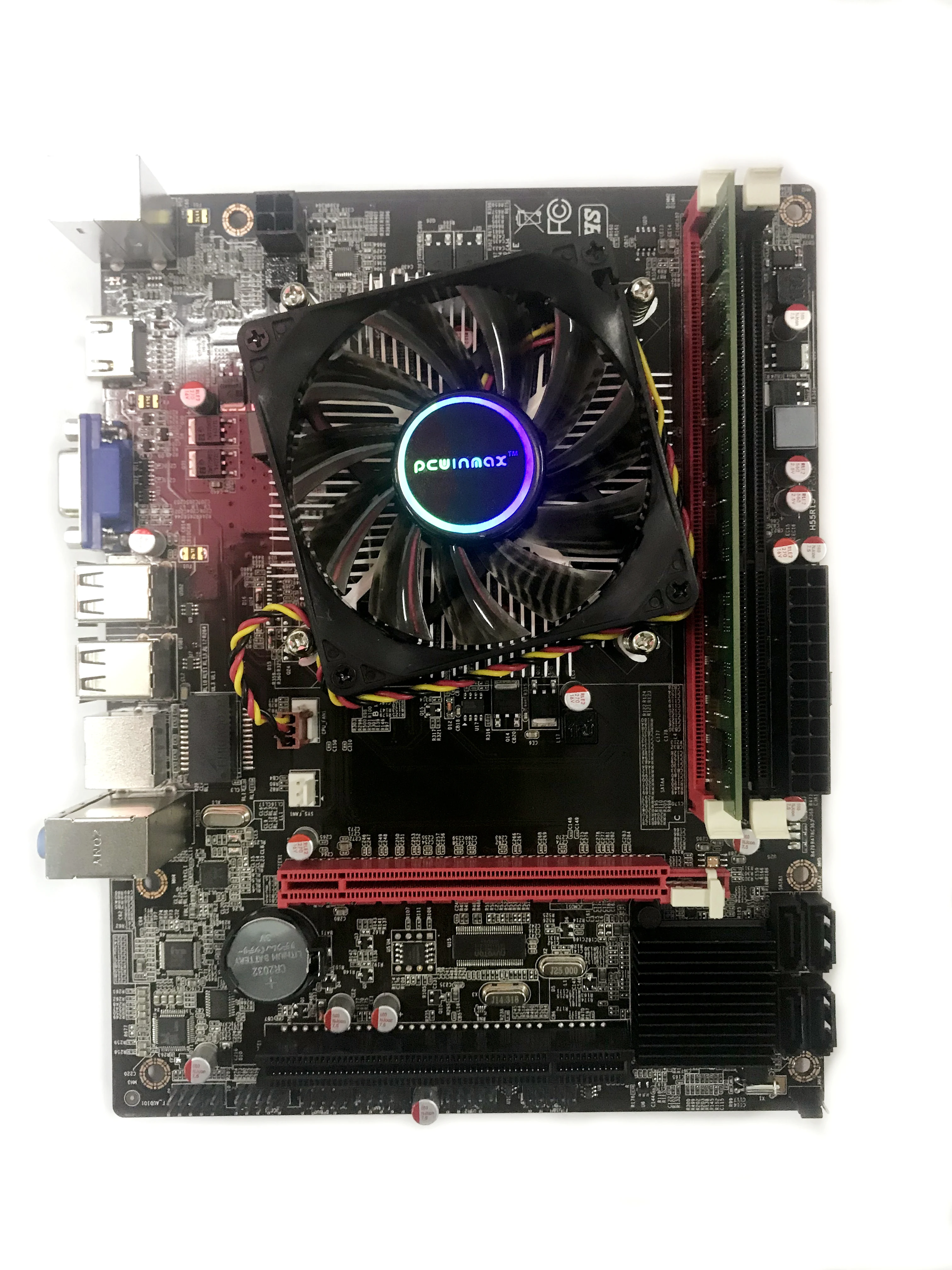 

PCWINMAX PGA 988 HM55 motherboard set with CPU I3-350M.RAM DDR3 4G, FAN,the kit of motherboard