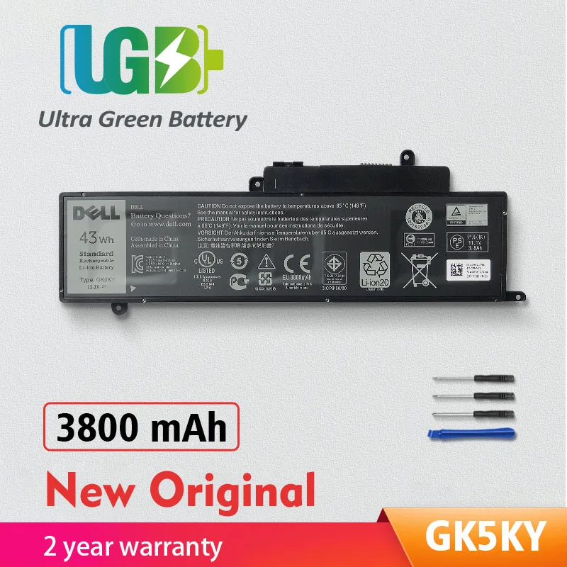 UGB новый оригинальный аккумулятор GK5KY для Dell Inspiron 11 3147 3148 3152 13 7353 7352 7347 7348 7359 7558 7568