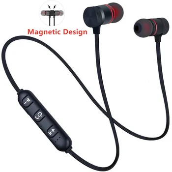 

Magnetic Bluetooth Earphone Sports Neckband Magnetic Wireless Gaming Headset Stereo Earbuds Metal Earphones With Micforxiaomi