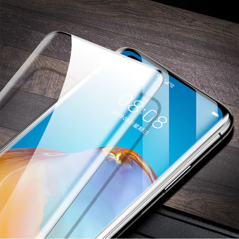 Защитное стекло для Huawei P40 Pro закаленное не полностью приклеенное 9H HD Защитная