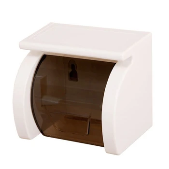 

Waterproof Toilet Paper Holder Tissue Roll Stand Box with Shelf Rack Bathroom