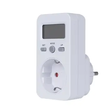 

Small Screen Digital Energy Meter Wattmeter Energy Analyzer Electronic Power Meter Record Volt Voltage Outlet Socket for EU Plug