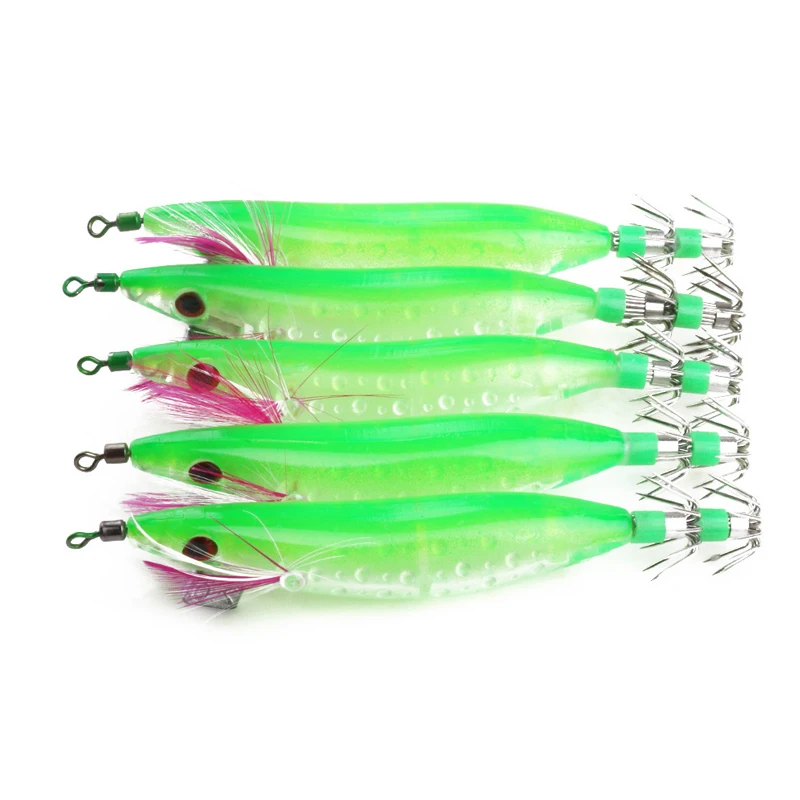 

1pcs Hard Plastic Octopus Jigs Lure Cuttlefish Bait Wood Shrimp Squid Hooks Squid Jigs Hard Squid Bait Bass Jig Hooks