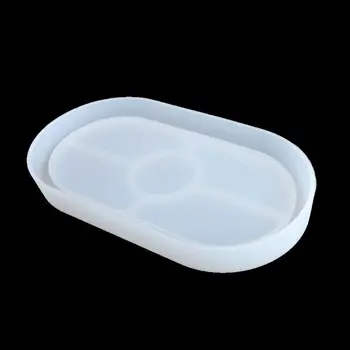 

Large Oval Shape Coaster Resin Molds Slilcone UV Resin Mold Jewelry Making Tools