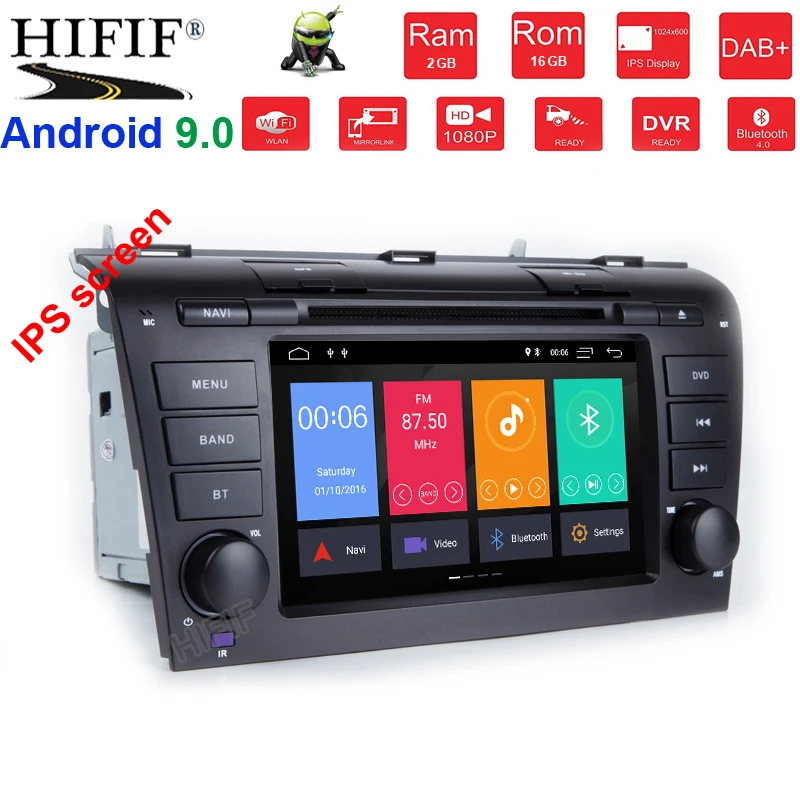 #*Cheap 4+64G Android 9.0 auto multimedia For Mazda 3 mazda3 2004 2005 2006 2007 2008 2009 dvd player radio stereo wifi output BT USB