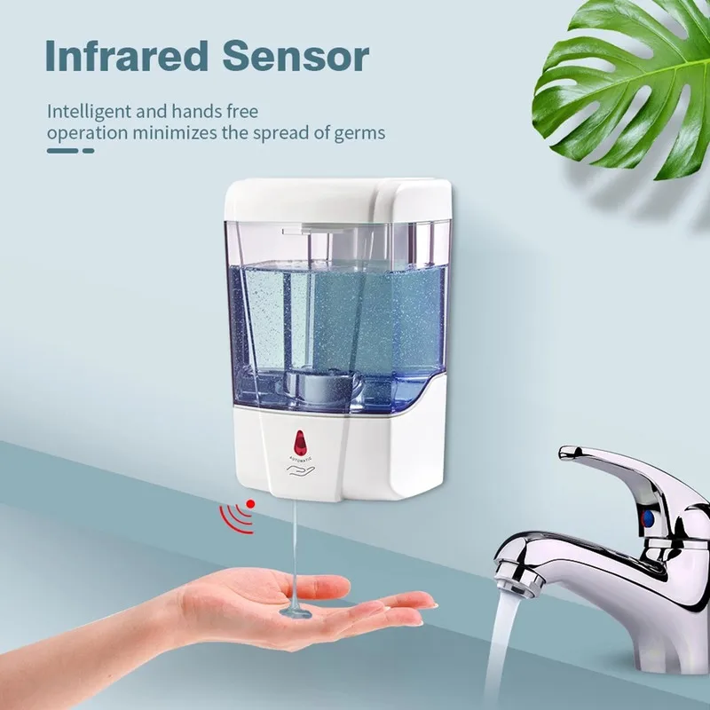 

2020 Automatic soap dispenser, foam soap dispenser 700ml non-contact wall-mounted infrared sensor soap dispenser