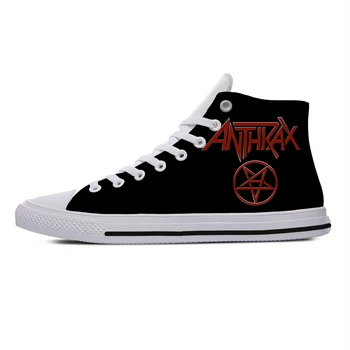 

Anthrax Heavy Metal Band Icon Mens Womens Designer Leisure Sneakers Men Casual Canvas Shoes Off White