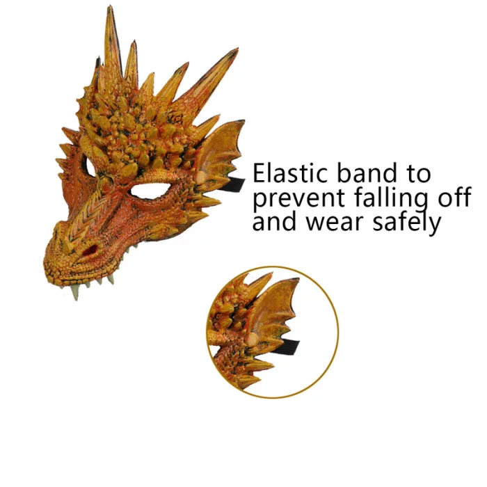 New Hot Halloween Mask 3D Dragon Cosplay Costume for Men Women Carnival Party Mardi Gras SMD66