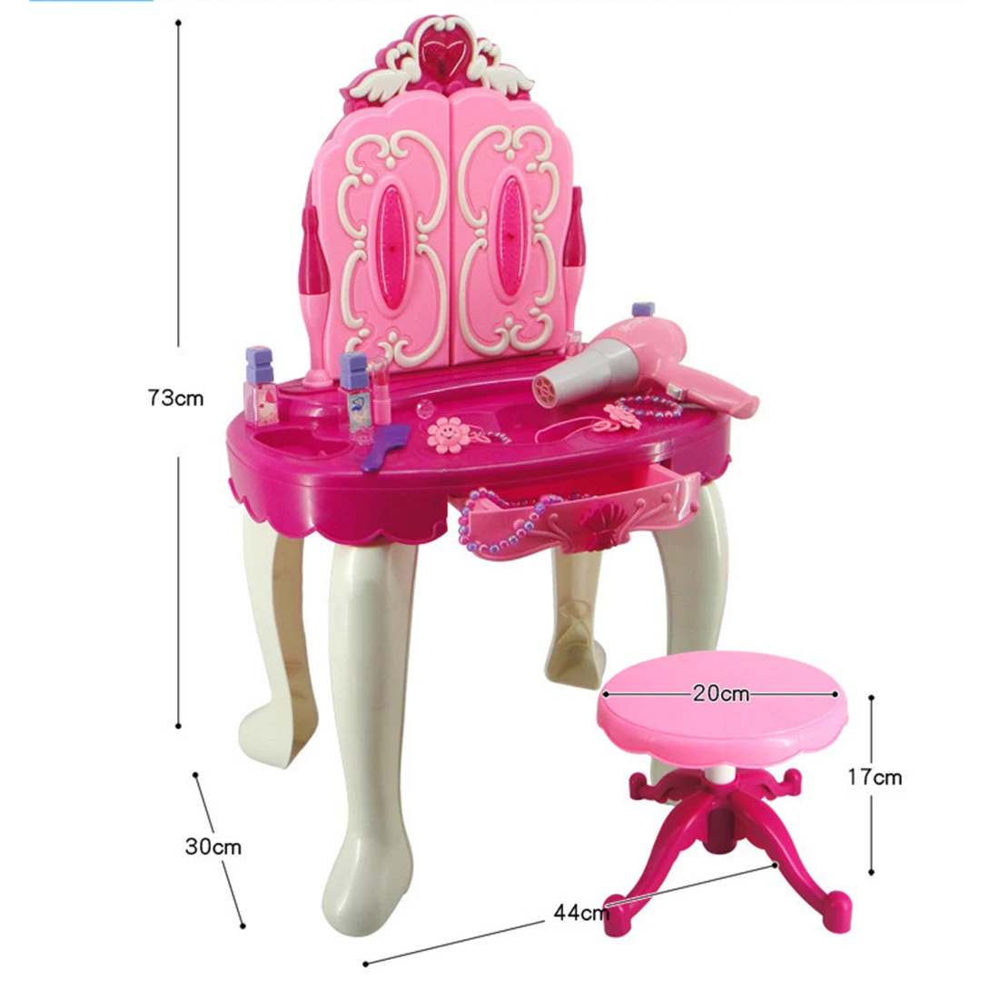 Девушки притворяться комод Playset моделирование фен макияж игрушки с светильник и звук ролевые игры игрушки девушки Макияж игрушка в подарок для детей
