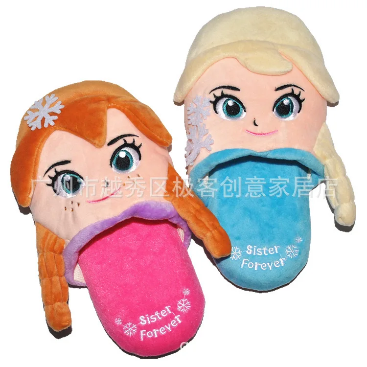 

Geek Children Winter Creative Home Cotton Slippers Frozen Princess Slipper Children Warm Cotton Slippers