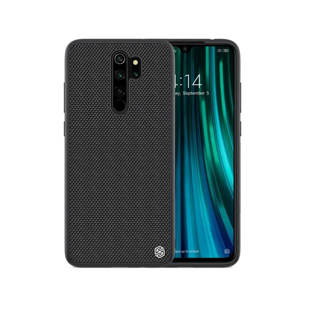Текстурированный чехол NILLKIN для Xiaomi Redmi Note 8 Pro из нейлонового волокна, нескользящий матовый чехол для телефона для Redmi Note 8 Pro Global 6,53'' - Цвет: Черный