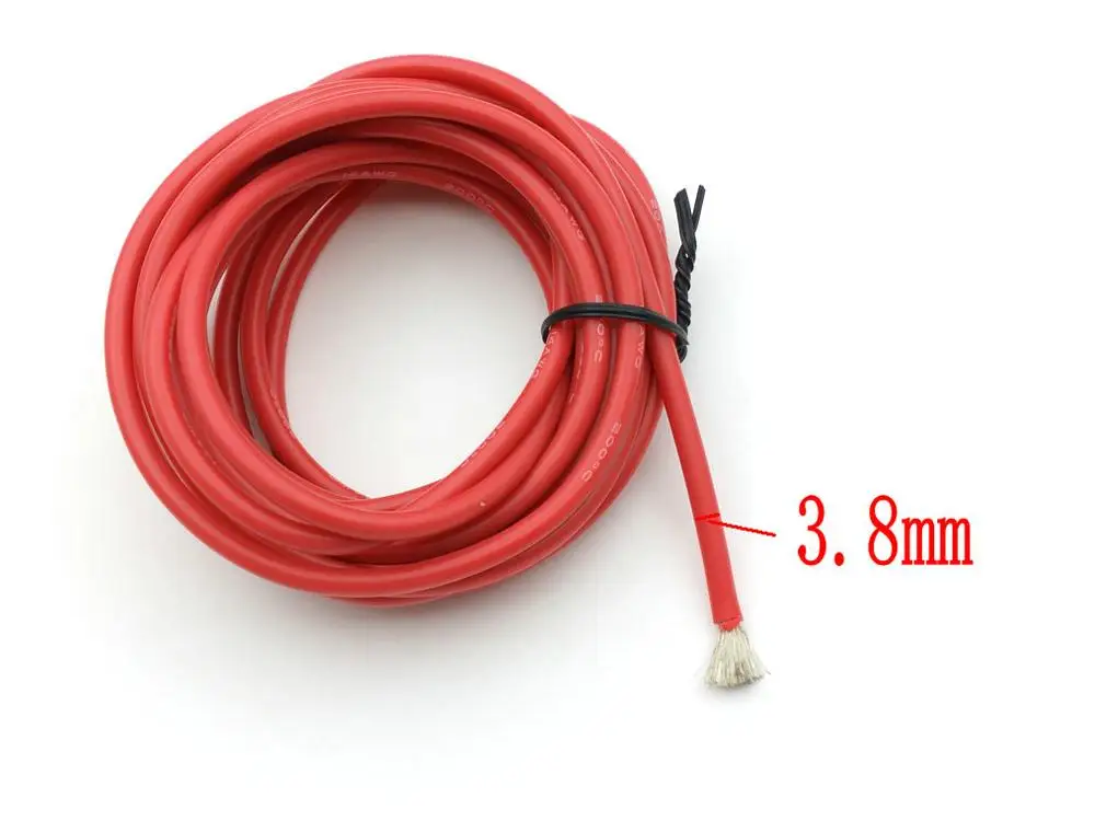 1 Катушка высокого качества 14 AWG 600V силиконовый провод гибкий 3 м красный|wire gauge|wire