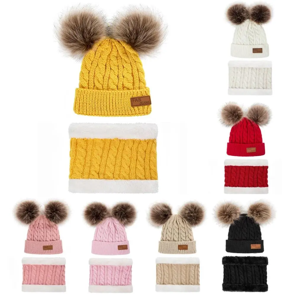 REAKIDS Новые шапки и шарфа Костюм для осени зимы Knitteed детские комплект одежды из
