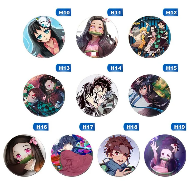 Trendy Anime Bagde Demon Slayer: Kimetsu no Yaiba Kamado Tanjirou Pin Button Brooch Badge