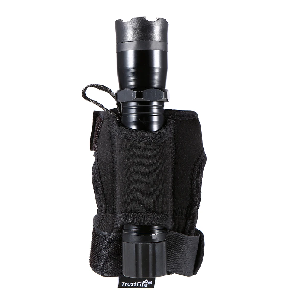 Trustfire Outdoor Torch Flashlight Holder Soft Neoprene Hand Arm Mount Wrist Strap Glove Hand Free