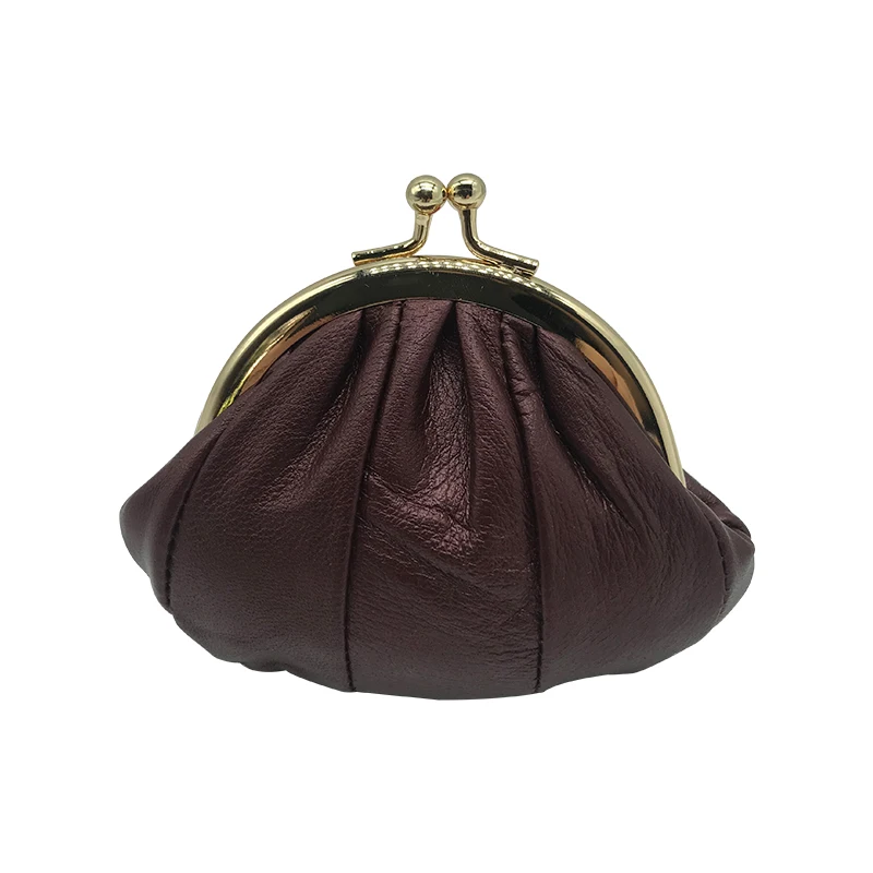 wine red010 NICOLE& CO, натуральная кожа, новинка, кошелек для монет, женский, овечья кожа, кошелек для мелочи, на металлической застежке, держатель для карт, кошелек на молнии, маленькая сумка - Цвет: wine red010