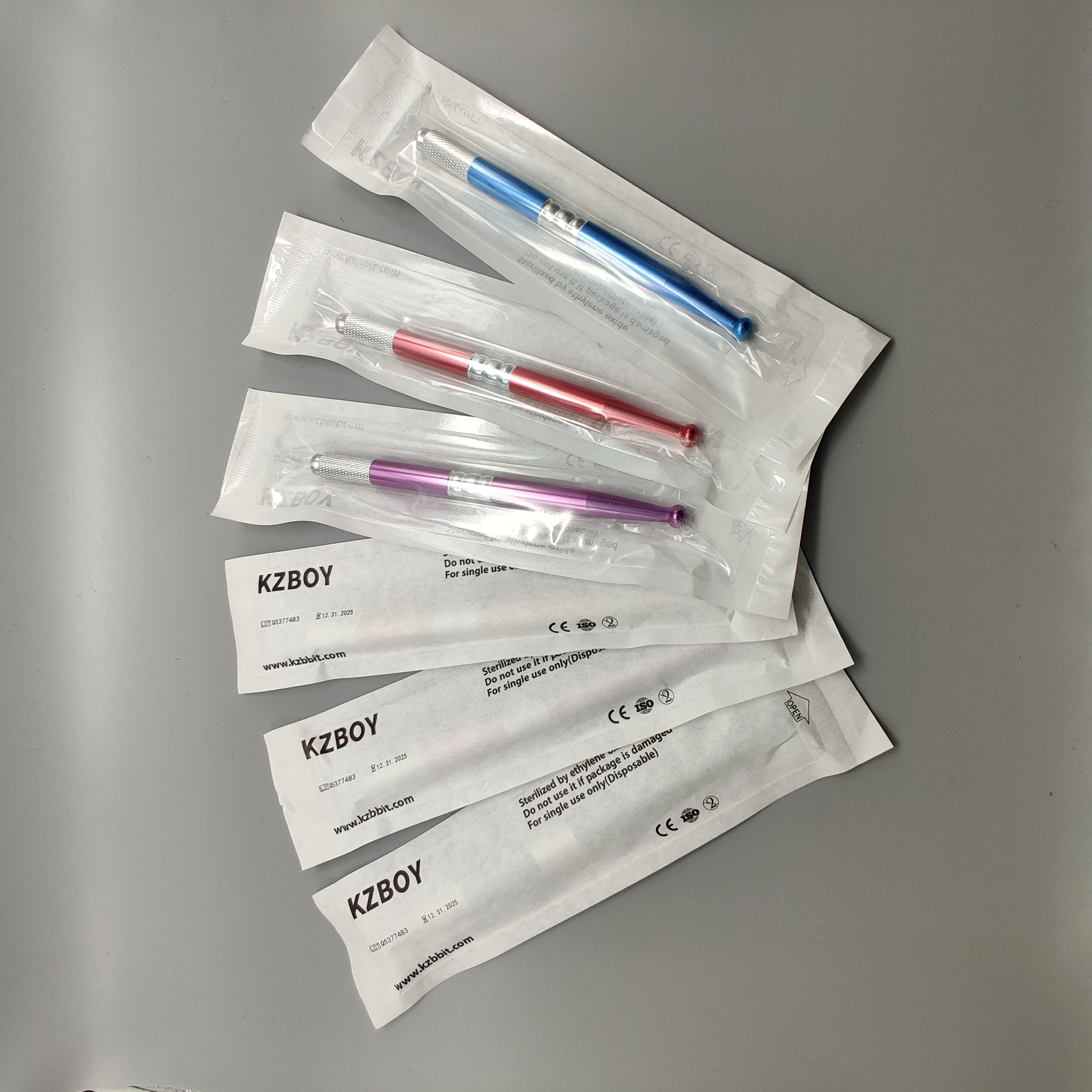 

Fast Shipping 100 Disposable Microblading Hand Tools Assorted Color Microblade Holder with Sterile Package