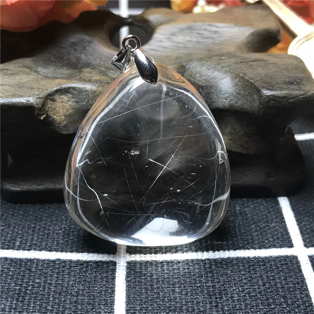 Natural Gold Rutilated Quartz Pendant (5)
