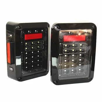 

2x 07-16 Wrangler LED Clear Lens Tail Turn Signal Rear Brake Reverse Lights ( A pair of Integrated Tail Lights )