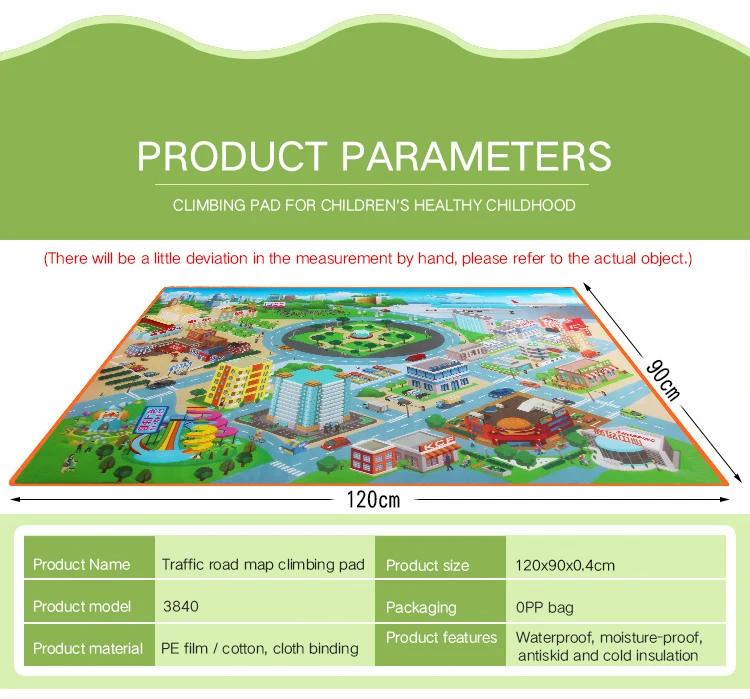 120 см детский коврик для ползания с картой трассы, водонепроницаемый складной коврик для скалолазания, игровой коврик, коврик для игры, коврик для ползания, подарки