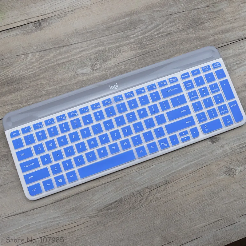 Funda De Silicona Súper Fina Para Teclados Logitech MK470, K585 Y K580 - Protector Transparente, Lavable Y Resistente Al Agua