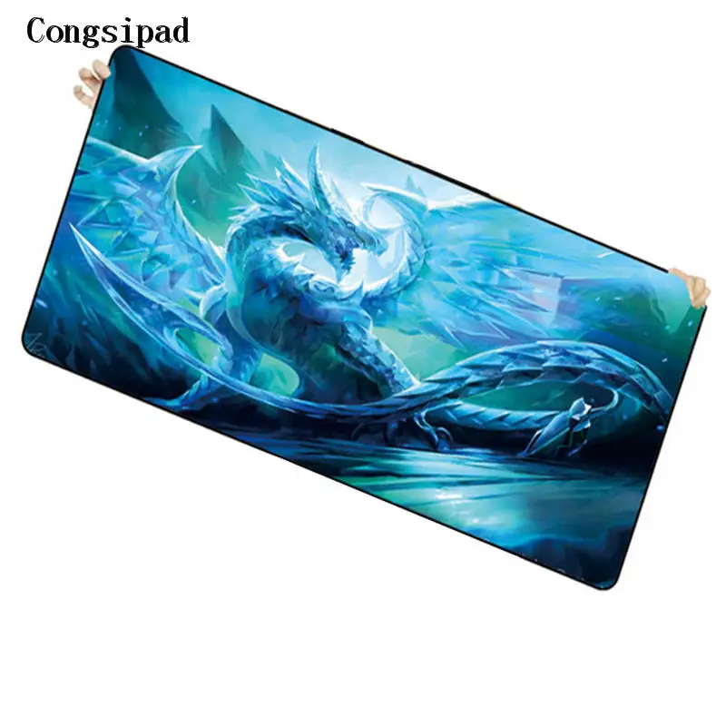 Congsipad Free Design Crystal Dragon Large Gaming Mouse Pad Locking Edge Speed Version Keyboard Mat