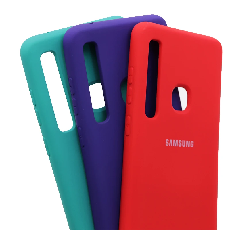 Samsung A9 2018 Case Original Official Silicone Finish Back Protective Samsung Galaxy A9 2018 A9S A920F Case With Logo samsung flip cover