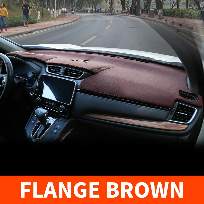 Flannel brown Для Honda CRV CR-V- лампа приборной панели Подушка для прокладки отражающий мат в управлении анти-грязный коврик Украшение a - Название цвета: Flannel brown