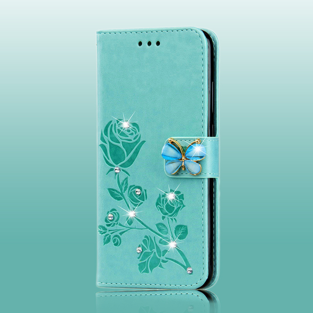 Luxury leather Case for Huawei Y3 Y6 Y7 Y5 2017 Y9 Prime 2019 2018 Case Honor 7C 7A Pro 7S 6A Cover Flip Wallet Bling Case