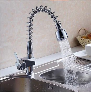 

Unique Design Deck Mounted Single Handle Pull Out Kitchen Faucet