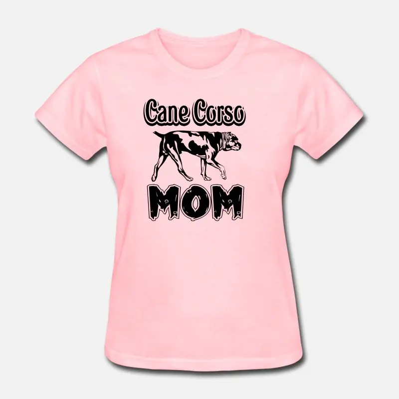 Women-Pink Стиль, трость Корсо, мама, футболка для мужчин, хлопок, круглый вырез, крутая футболка для мужчин, большие размеры, S-5xl, женские футболки - Цвет: Women-Pink