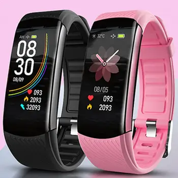 

C6T Body Temperature Smart Bracelet Watch IP67 Waterproof Heart Rate Monitor Smartband Wristband Fitness Health Tracker