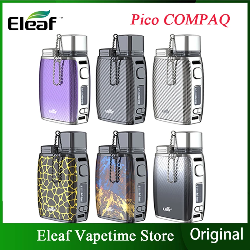 Оригинальный Eleaf Пико COMPAQ 60 Вт комплект с 3 8 мл Pod &amp макс Выход легче боковой