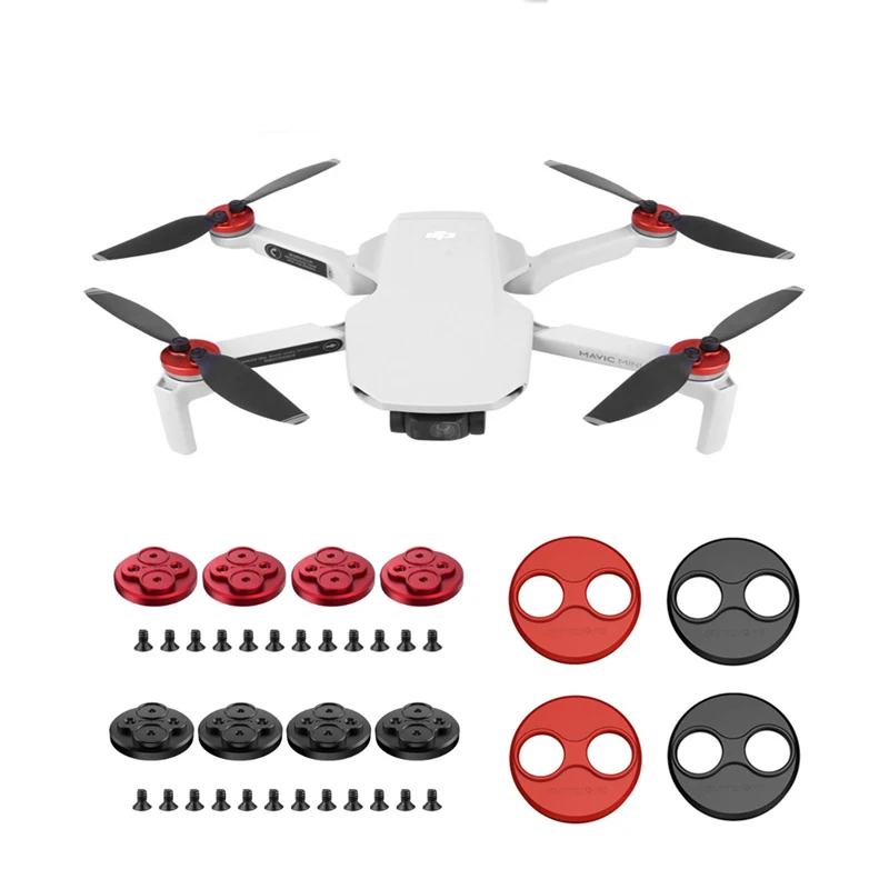 Pack of 4 Red Anbee Upgrade CNC Aluminum Motor Cap Dust Cover Protector Compatible with DJI Mavic Mini Drone 