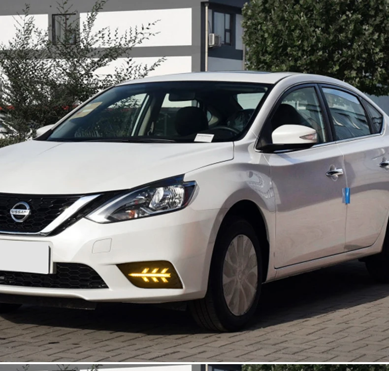 

car bumper headlamp Sentra Sylphy daytime running light 2016~2018y DRL car accessories LED headlamp Sylphy fog light