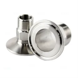 BSPT 1/2“ 3/4“ 1” 1-1/4” 1-1/2” 2“ Stainless Steel 304 Sanitary Hexagon Male Threaded Ferrule Pipe Fitting fit for Tri Clamp