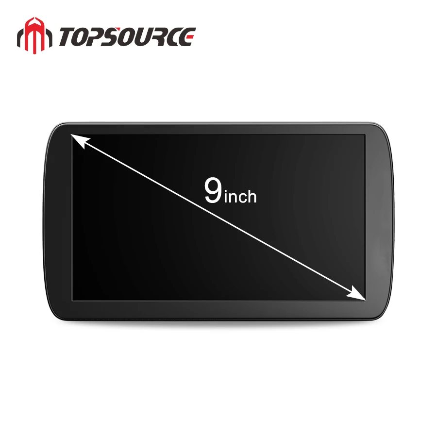 Автомобильный видеорегистратор TOPSOURCE, 9 дюймов, ANDROID 6,0, 1G/16G, видеорегистратор, Full HD, 1080 P, видео регистратор, камера, gps, навигатор для грузовиков и транспортных средств