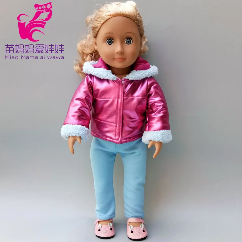 Комплект из куртки и штанов для новорожденных; 18 дюймов; одежда в стиле американской куклы; зимнее пуховое пальто; Спортивная Одежда для кукол