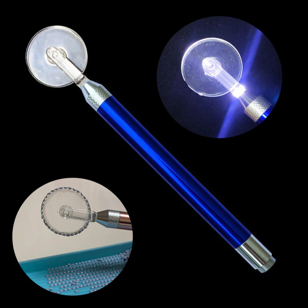 Plastic Diamond Painting Drill Pen with LED Light for DIY Embroidery