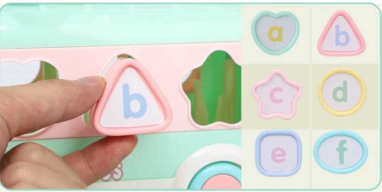 Baby Early Educational Musical Instrument Toys Infant puzzle beat Musical Drum Piano Knocking Instruments Bus Toy for kids