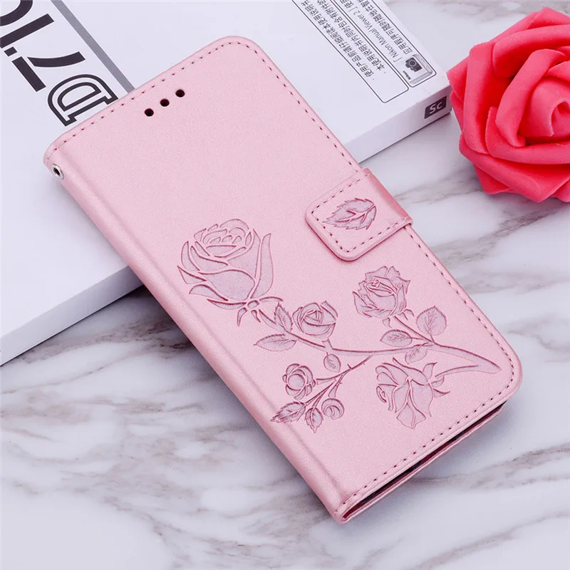 Кожаный чехол-бумажник для samsung Glalxy S10 Lite A750 J4 J6 Plus Prime J2 Pro J1 J3 J5 J7 откидная крышка 3D тисненый цветок