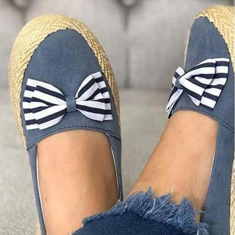 

Bow Flat Shoes Women Spring Platform Shoes Loafers Round Toe Comfortable Soft Heel Shoes Zapatos Mujer espadrilles