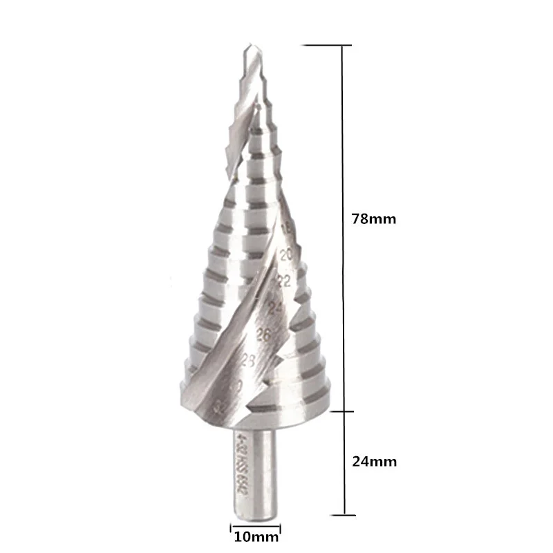 

New 3pcs HSS Triangular Shank Step Drill Bit For Metal Cutting 4-12/20/32mm