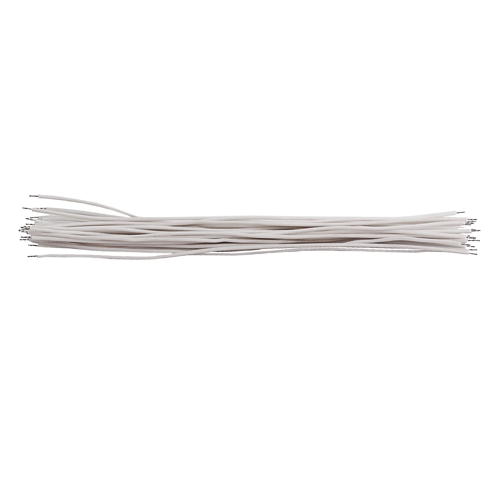 20 Pieces Single Core Pickup Wires Line Interior Connecting Cable for Electric Guitar Bass, White